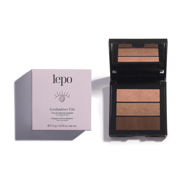 Lepo EYESHADOWS TRIO Τριπλή Παλέτα Σκιών Με Άμυλο Καλαμποκιού - N.01  7,5g